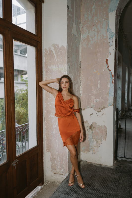 Solange Set in Burnt Orange