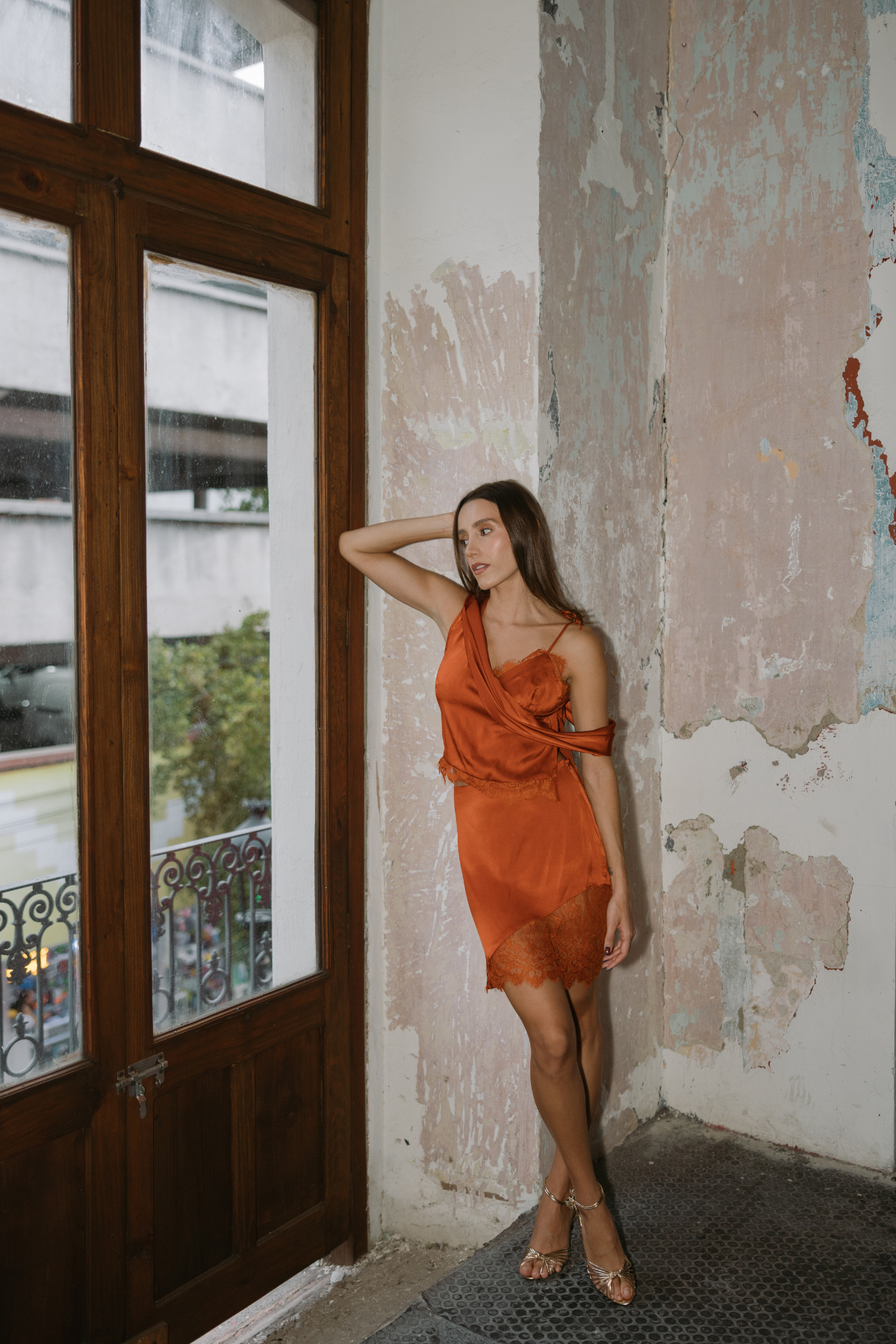 Solange Set in Burnt Orange